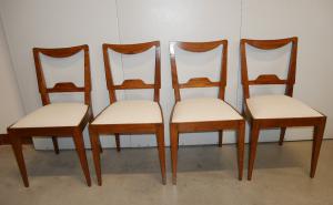Four antique oak chairs. Mid-1800s period